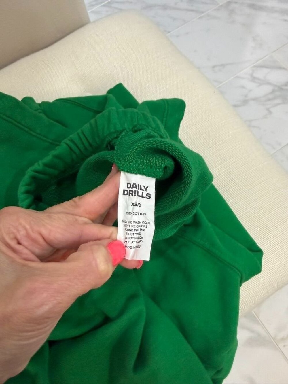 Daily Drills VGUC Vintage Crew & Mini Shorts Set XS/S in Kelly Green - Picture 9 of 9